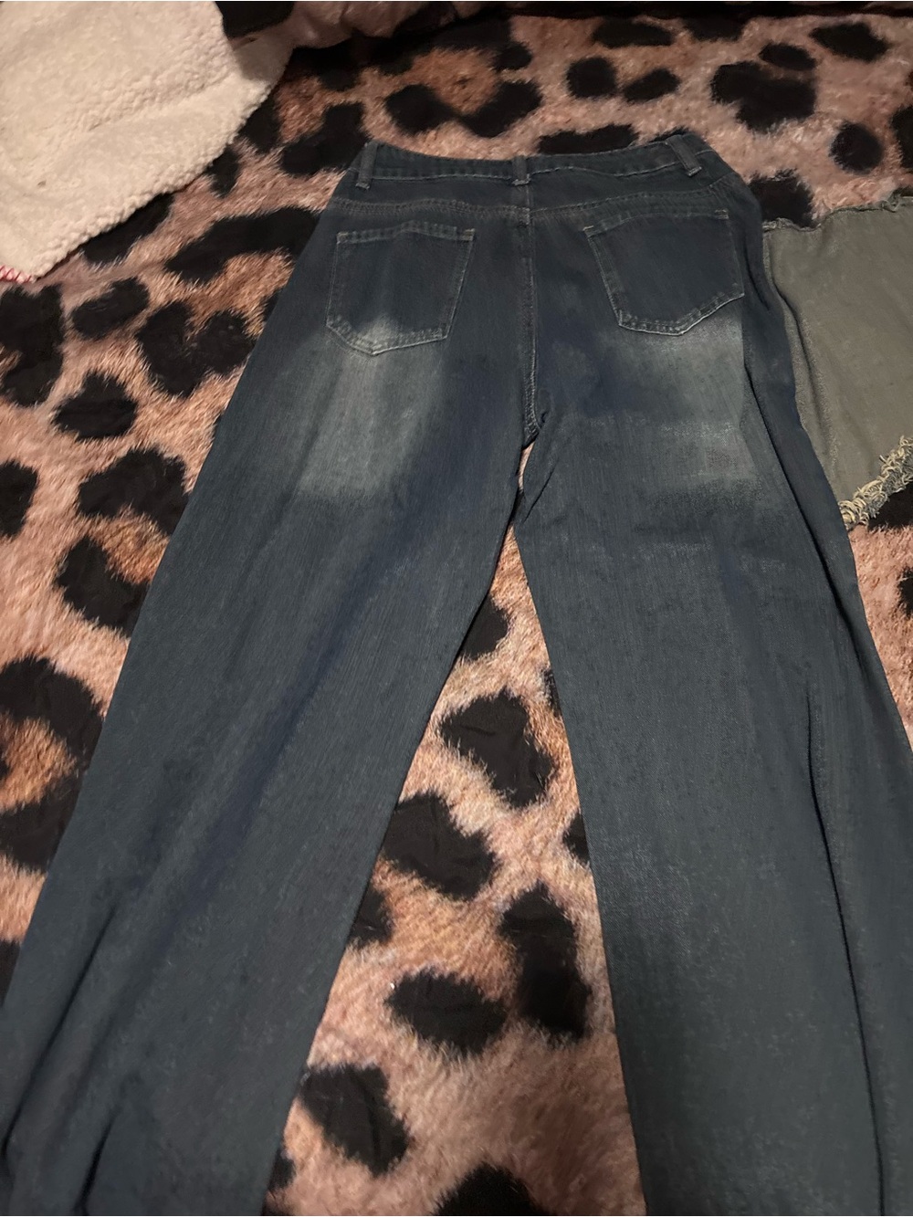 SHEIN Dark Blue Denim Jeans